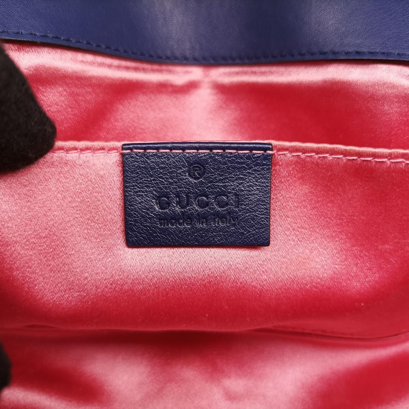 グッチGucciGGマーモントブルーベロア446744H022329426