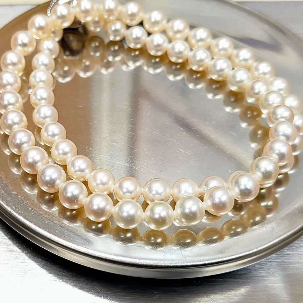 極美品 田崎真珠 あこや真珠 ネックレス 7mm-7.5mm ホワイト 極美品 田崎真珠 あこや真珠 ネックレス 7mm-7.5mm ホワイト