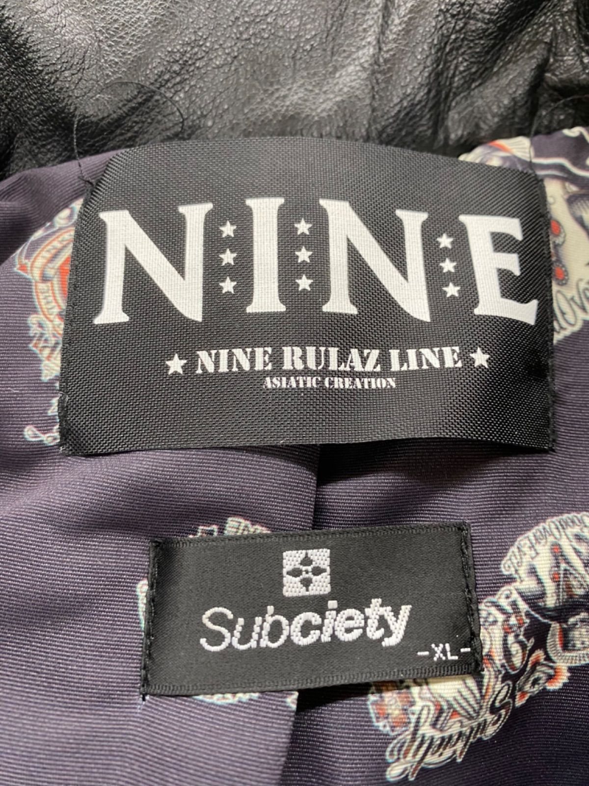 ショッピング特売 Subciety × NINE RULAZ LINE ライダースレザー 