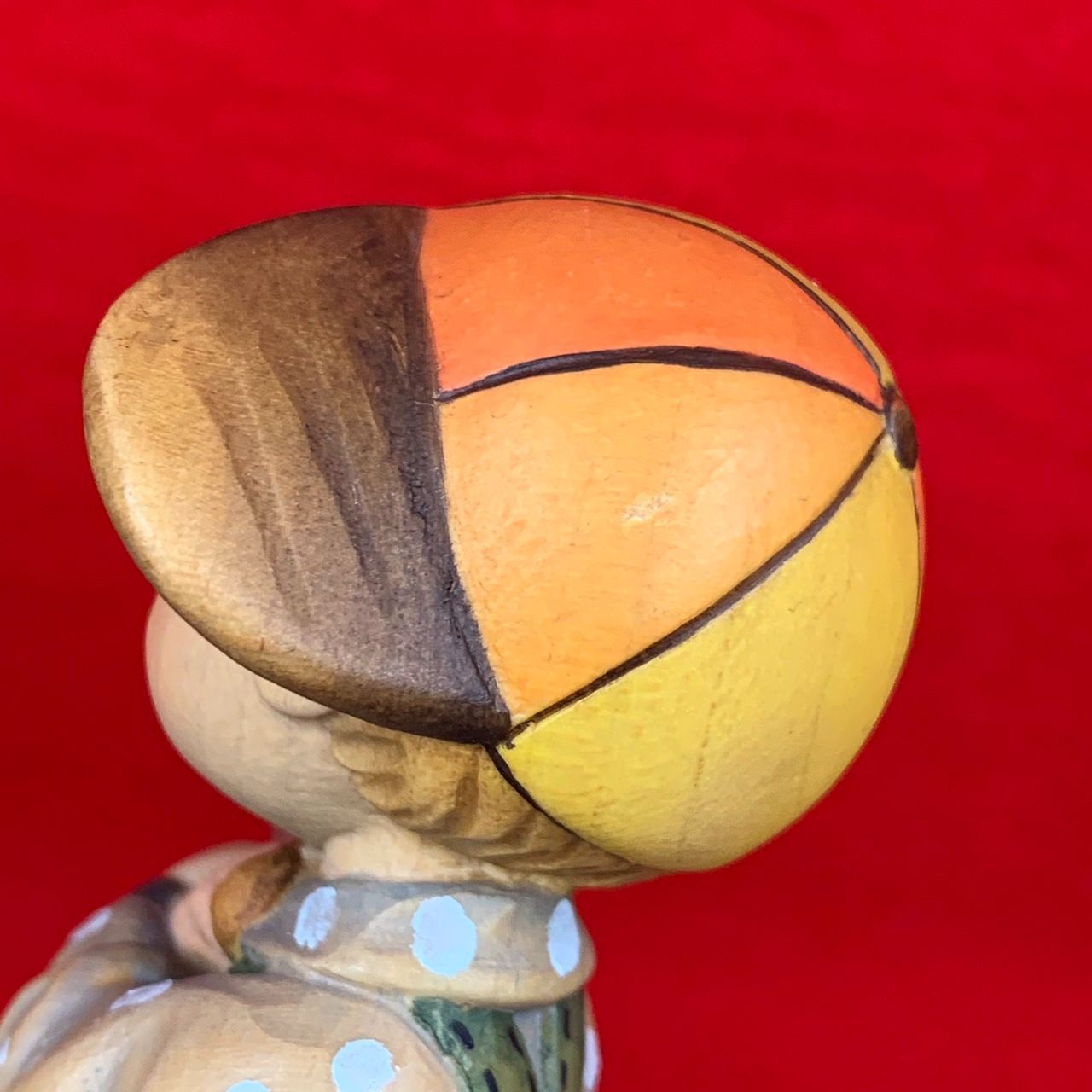 アンリ人形 木彫り サラケイ Bearly Ready 12cm Anri イタリア 置物 J1