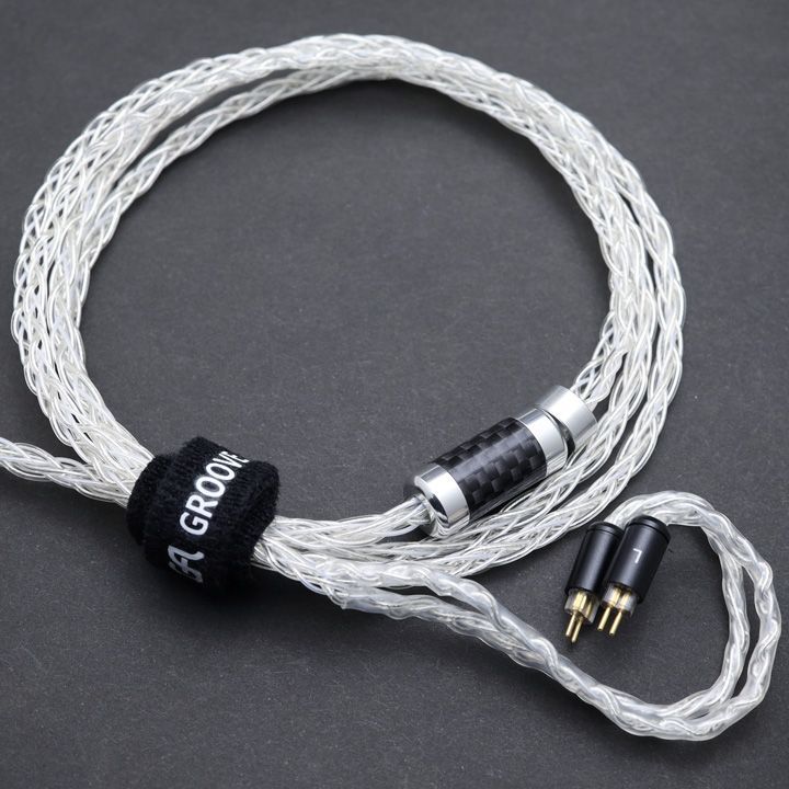 GROOVE AUDIO Zenith IEM2ピン用リケーブル オーグライン+4N銀線 8芯