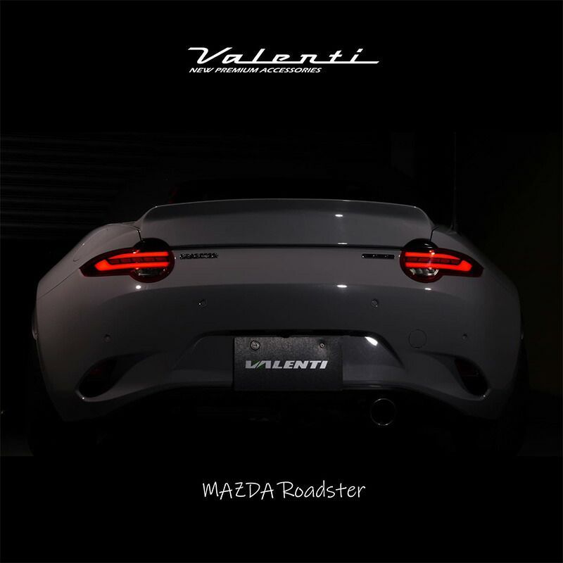 VALENTI ヴァレンティ マツダ ND ロードスター 後期型 ジュエル LED テールランプ ULTRA ブラック スモーク レッド パーツ TMNDRU-RG-2 TMNDRU-SB-2 テール 保安基準適合 車検対応 純正交換タイプ レンズ 1年保証