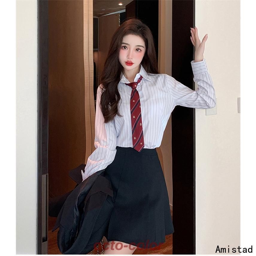 韓国 制服 ブレザー 3点セット なんちゃって制服 セット 卒業式 スーツ レディース フォーマルスーツ レディース オシャレ 女子高生 入学式  卒業式 発表会 女子 - メルカリ