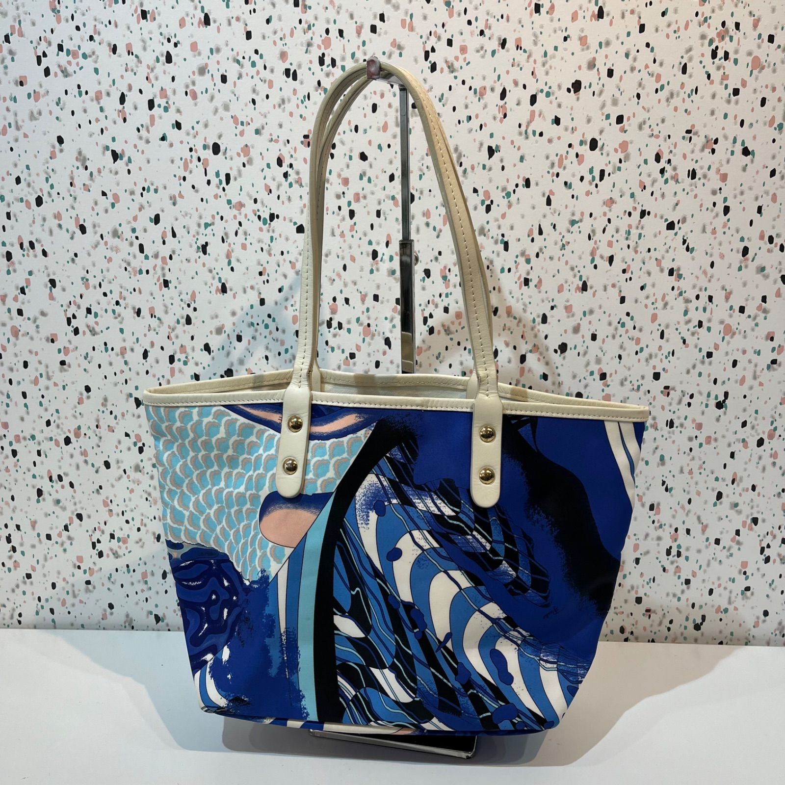 EMILIO PUCCI エミリオプッチ トートバッグ ブルー - メルカリ