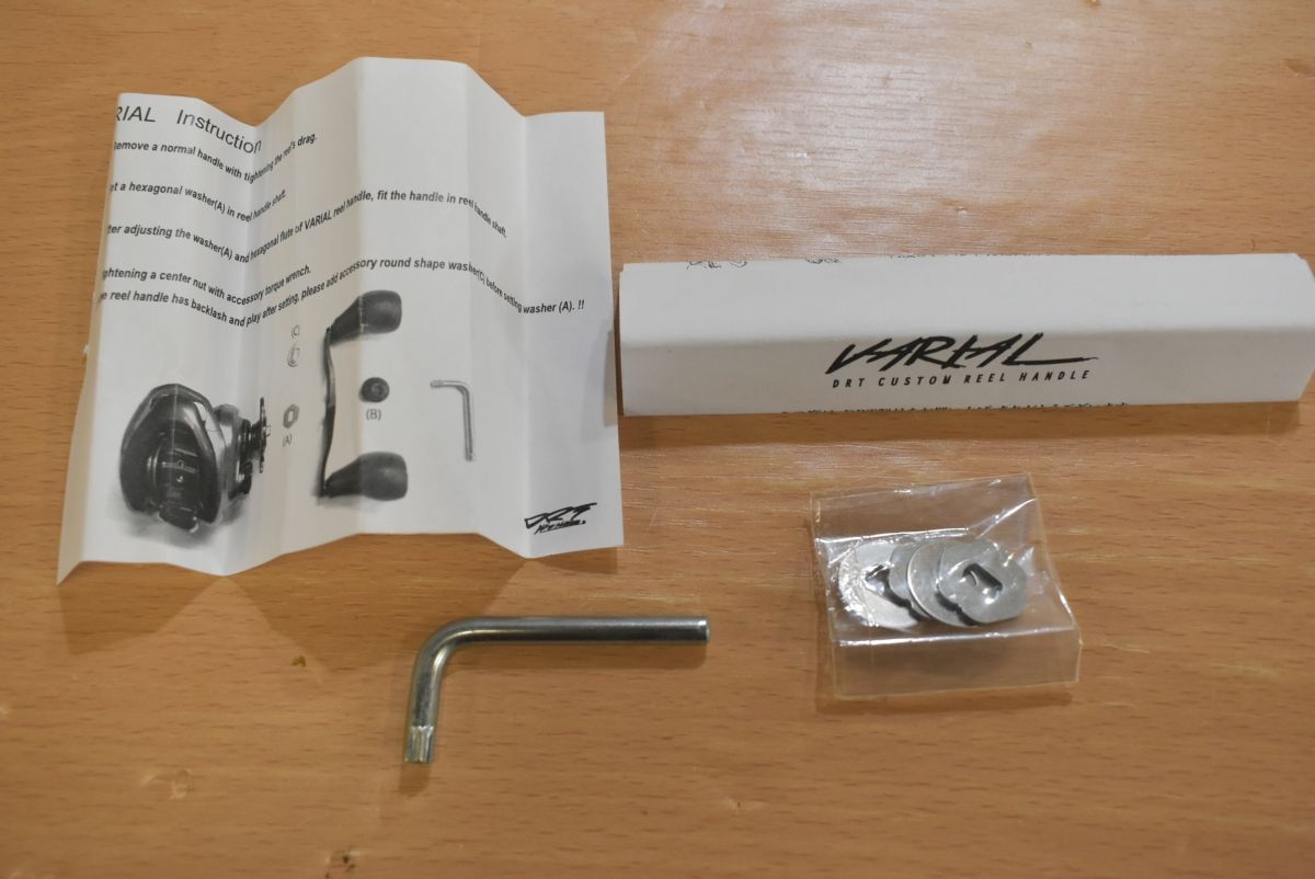 中古美品】バリアルハンドル95 black&shimano左ナットセット DRT