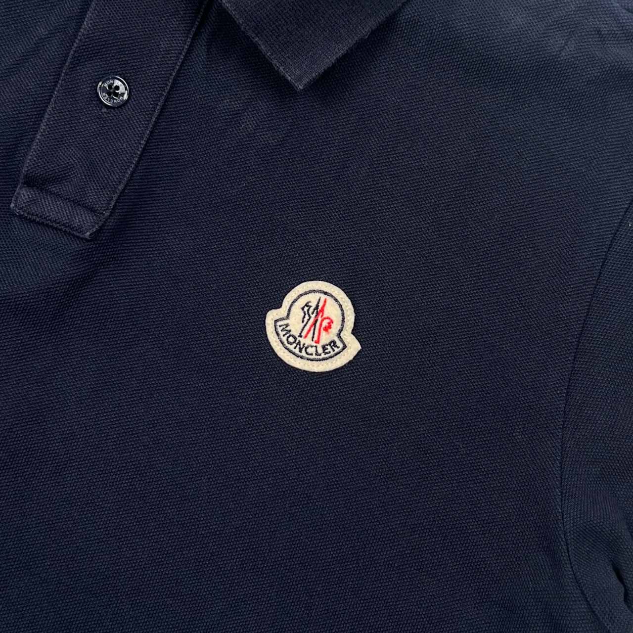 MONCLER モンクレール ワンポイント 鹿の子 半袖 ポロシャツ L