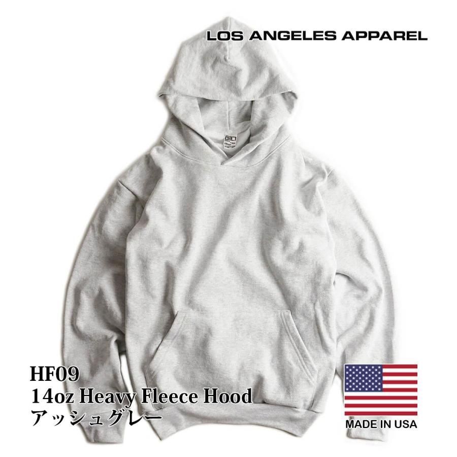 アッシュグレー ロサンゼルスアパレル LOSANGELES APPAREL HF09 14オンス ヘビーフリース プルオーバーフード スウェット メンズ サイズ S M L XL XXL アメリカ製 MADE IN USA パーカー トレーナー