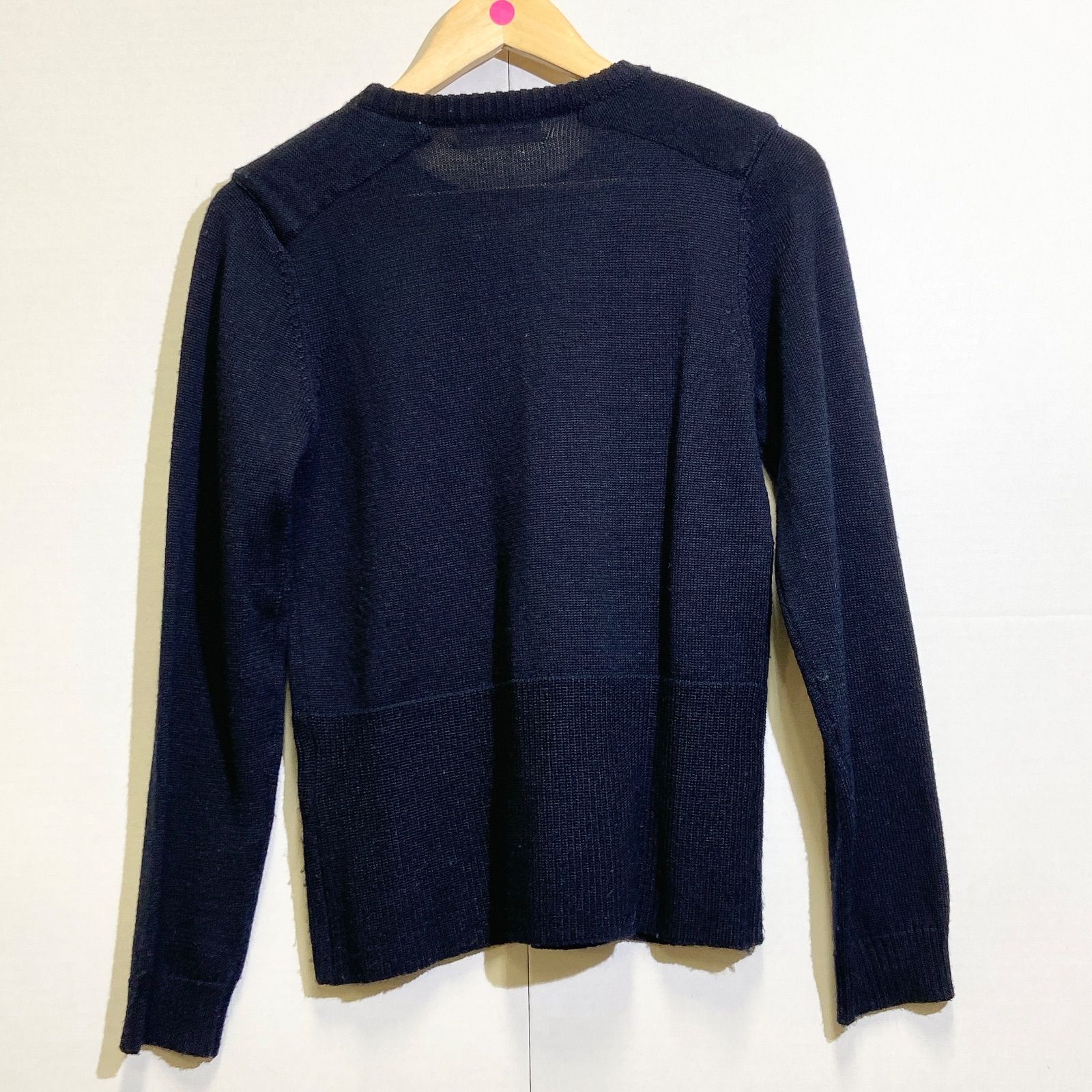 MUVEIL WORK ミュベールワーク パール付きクルーネックセーター ニット 