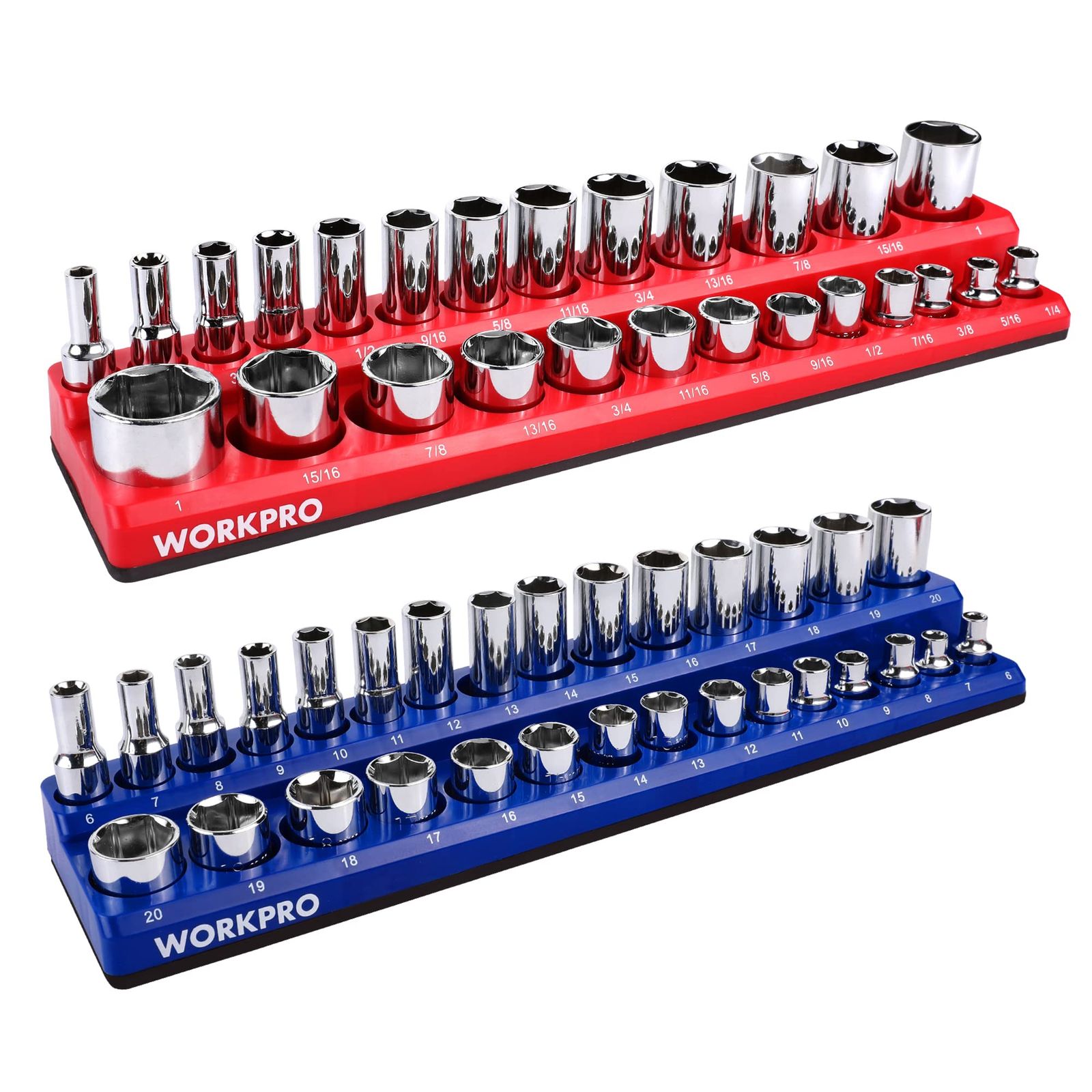 WORKPRO 3/8インチ マグネットソケットオーガナイザーセット