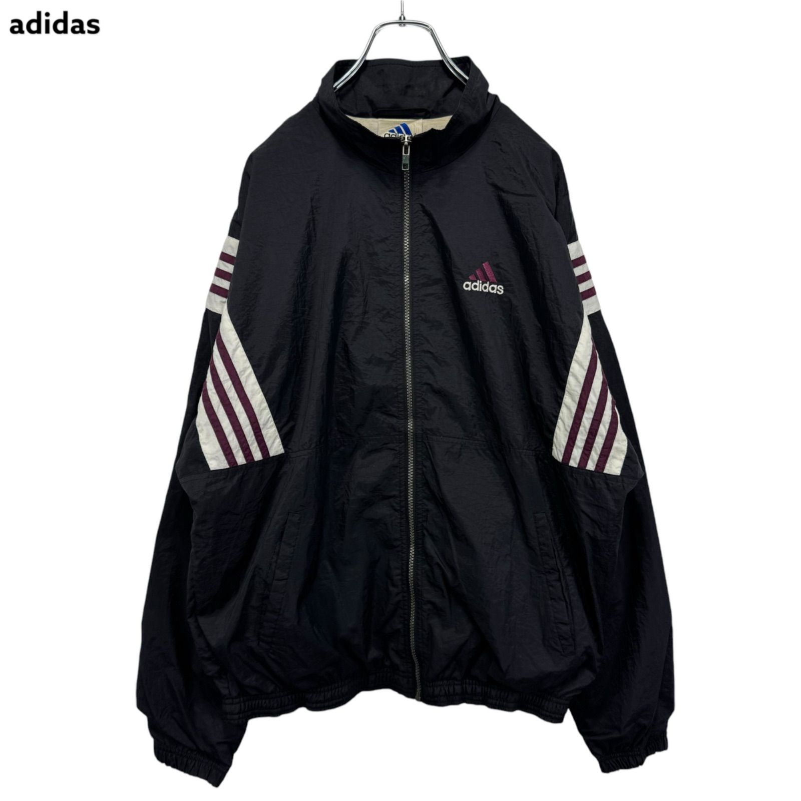 90s adidas Logo Embroidery Nylon Zip-up Jacket アディダス ナイロン