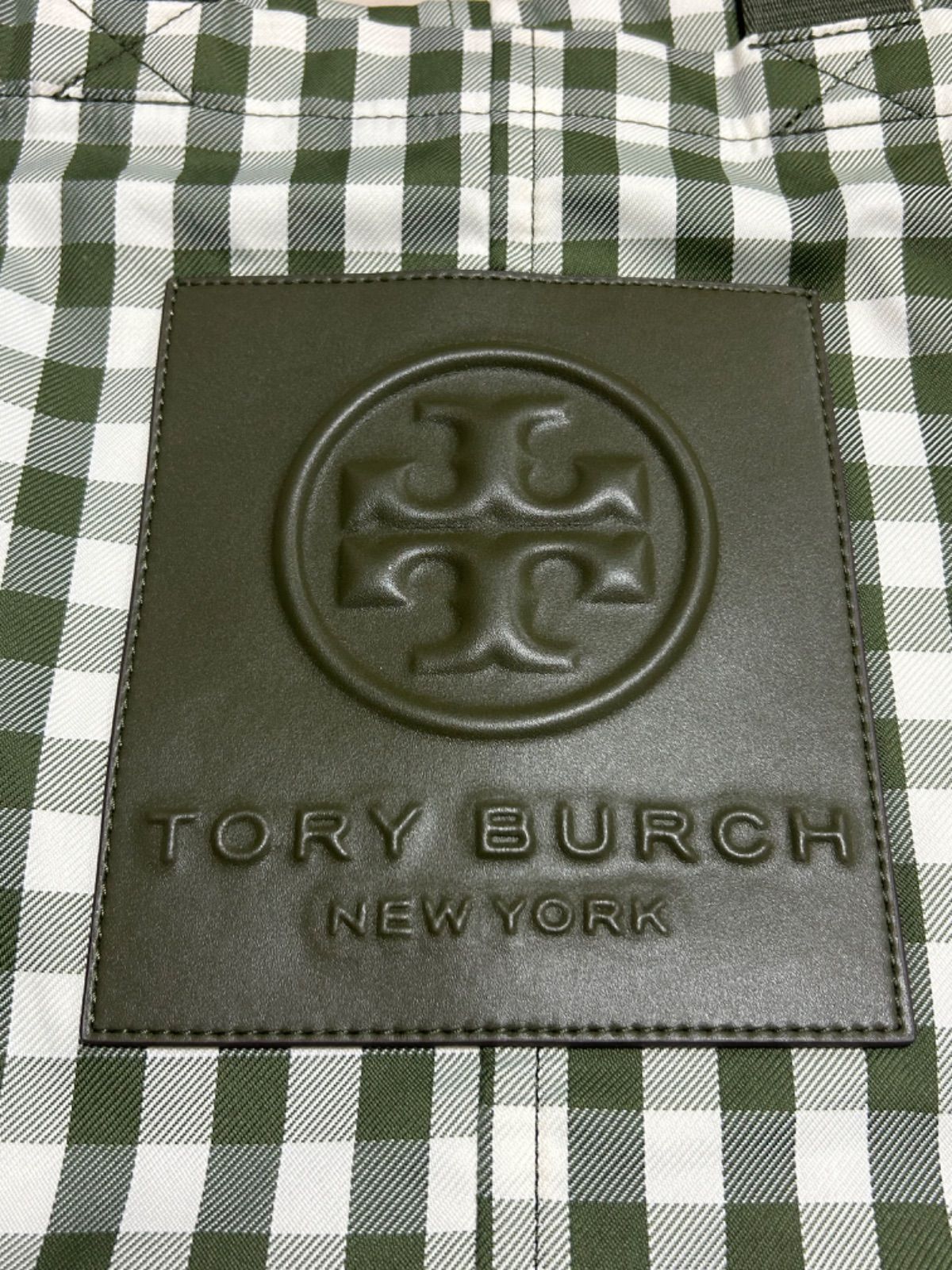 Tory Burch パイパーギンガムスモールスクエアトートバッグ - メルカリ