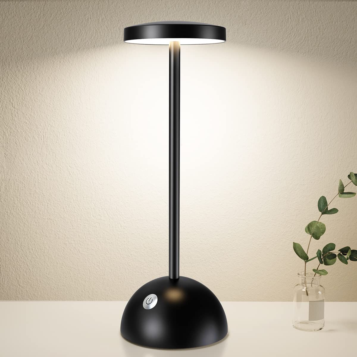 【特価商品】卓上ライト おしゃれ 充電式 間接照明 3色モード LED デスクライト 無段階に調光 5mAh 読書灯 Hapfish コードレス ベッドサイド、リビングルーム、勉強、ドレッサーに最適日本語説