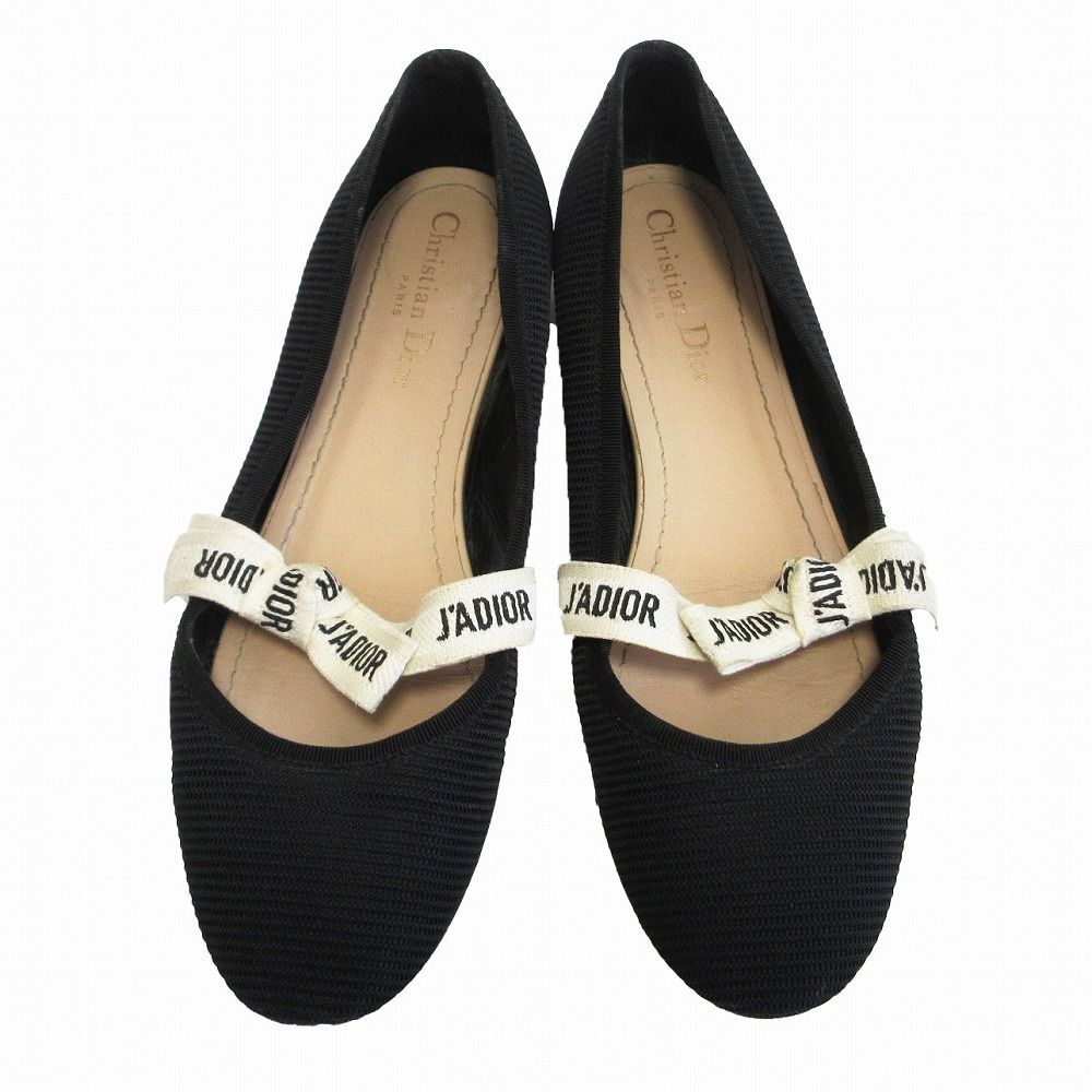 ディオール　Dior Miss J’adior リボンバレエシューズ 39 Christian Dior クリスチャンディオール MISS JADIOR フラットシューズ