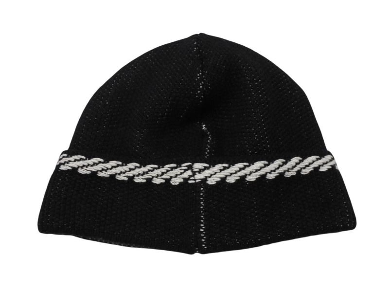 CHANEL シャネル ビーニー ニットキャップ ニット帽 AA8449 ロゴ カシミヤ ブラック ホワイト 4b007994