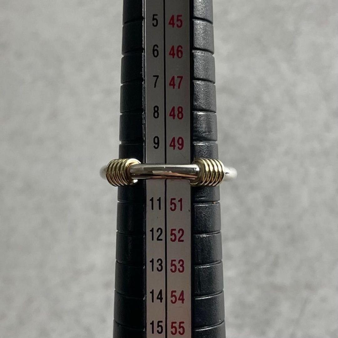 ティファニー 10号 バンドウィズ コイル コンビ リング TZ4f