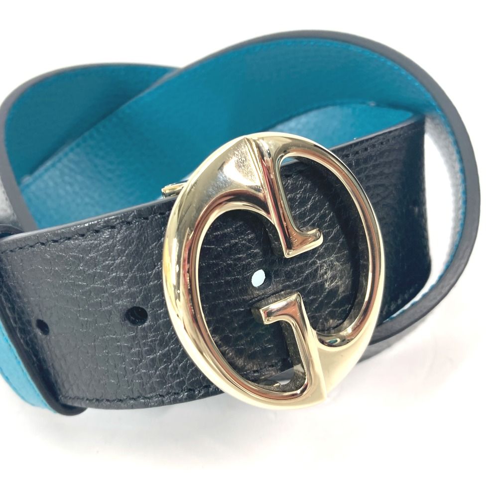 GUCCI レザー GGロゴ ベルト GUCCI GG PATTERNED EMBOSSED LOGO BUCKLE LEATHER BELT/グッチ