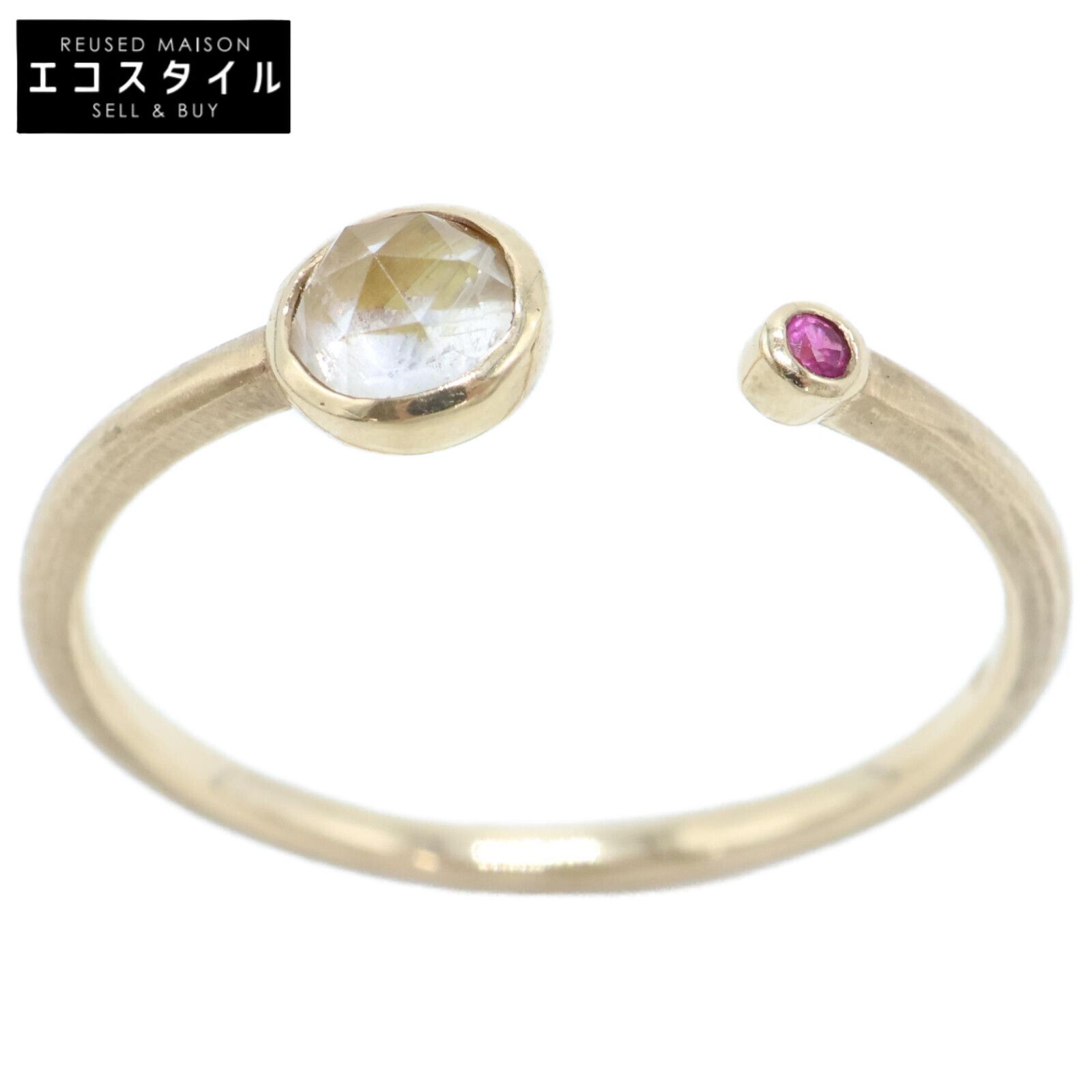 NOJESS ノジェス 【美品】K10 ルチルクォーツ/ルビー フォーク 11号  