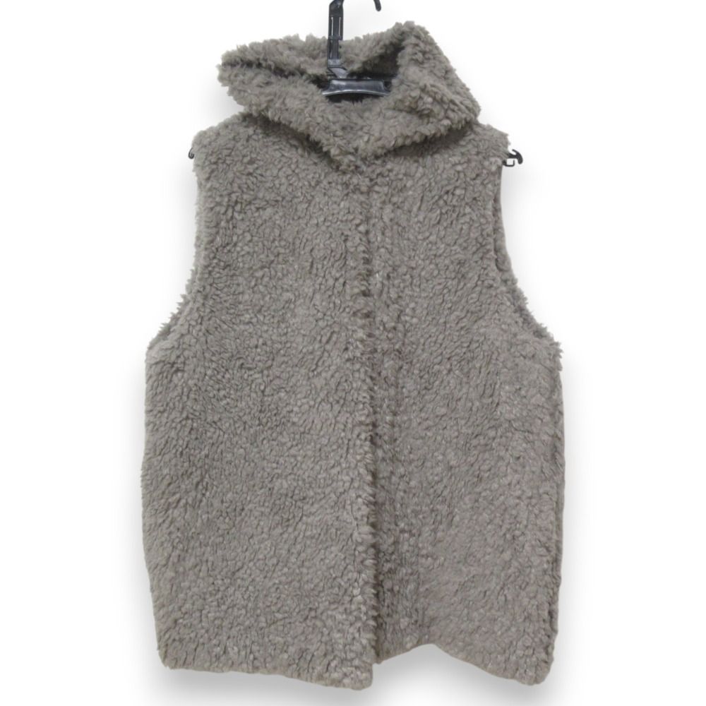 22AW yori ヨリ プードルフードジレ ボア ベスト YR2225-132AW サイズF グレージュ レディース 古着