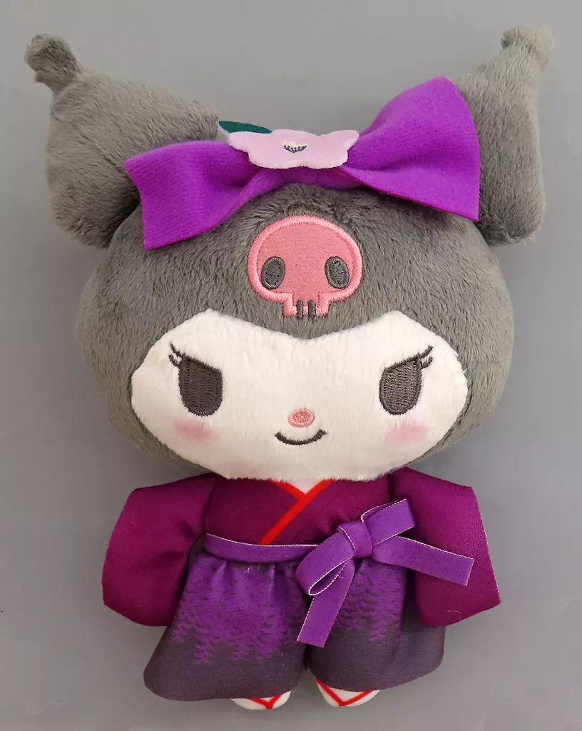 中古】ぬいぐるみ クロミ(C/紫＆灰) 和風おめかしぬいぐるみ