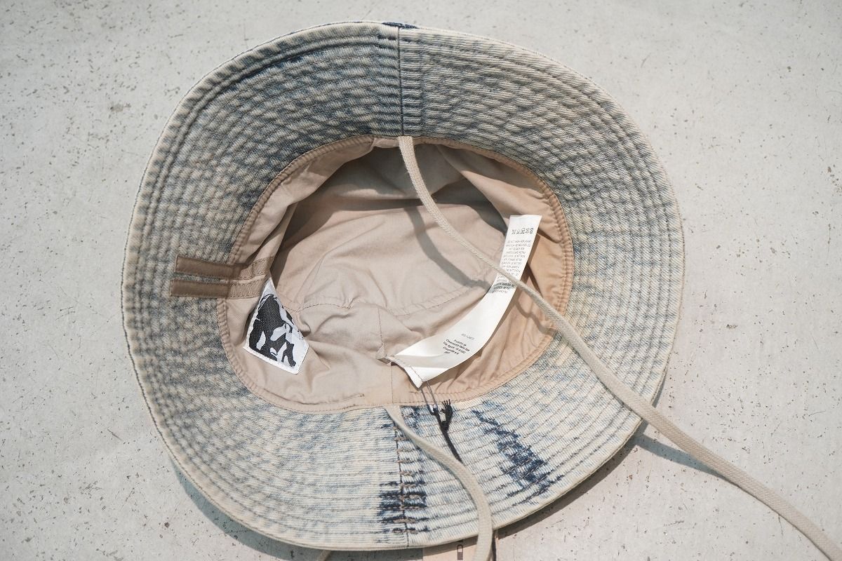 正規24 SS Rick Owens DRKSHDW リックオウエンス ダークシャドウ HAT ダメージ デニム バケット ハット 1001 P