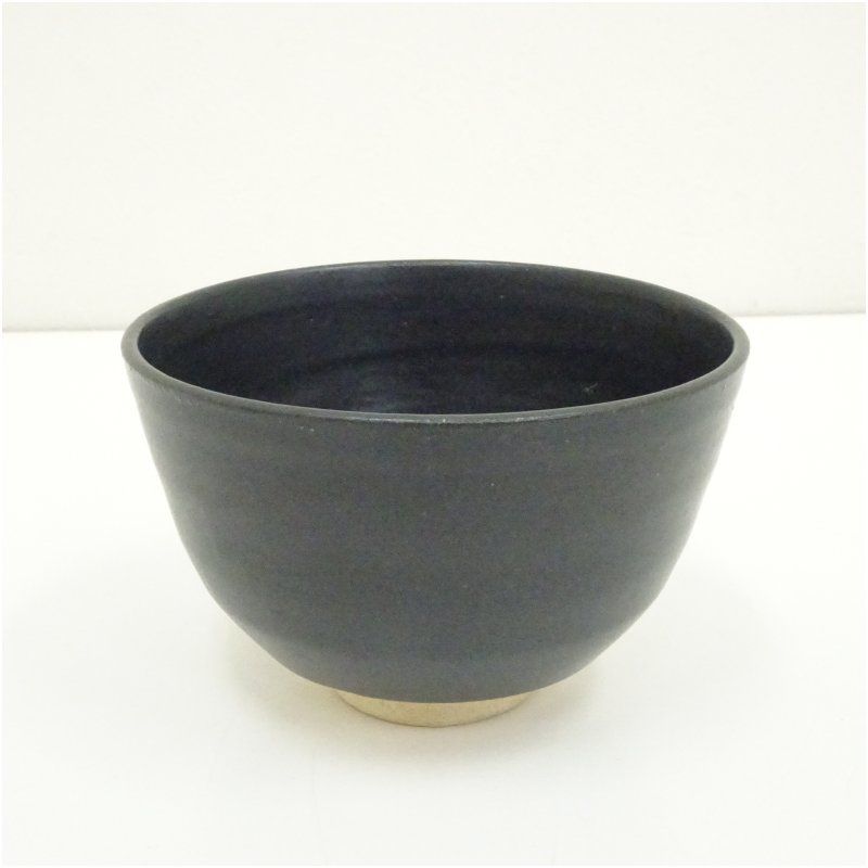 美術品・アンティーク・コレクション 京焼 三平造 黒釉茶碗（共箱