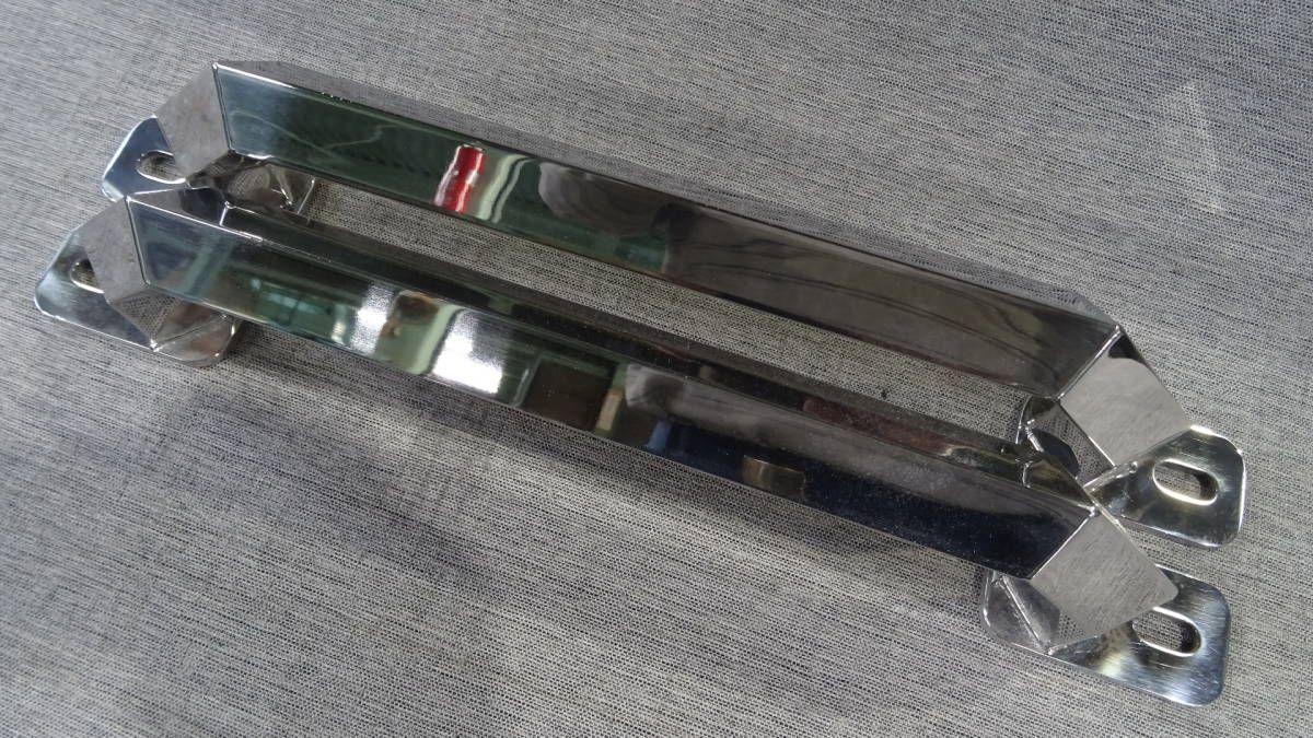 FUSO スーパーグレート用 寝台グリップ 角パイプオコシ形 ステンレス