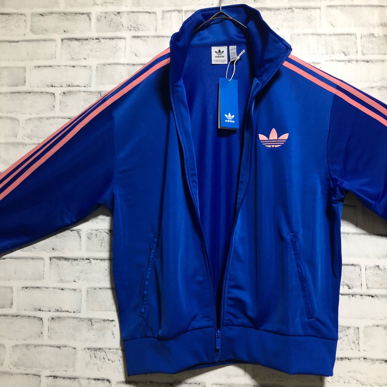 新品️メンズL/女性3XL adidas トラックジャケット 刺繍 モカブラウン