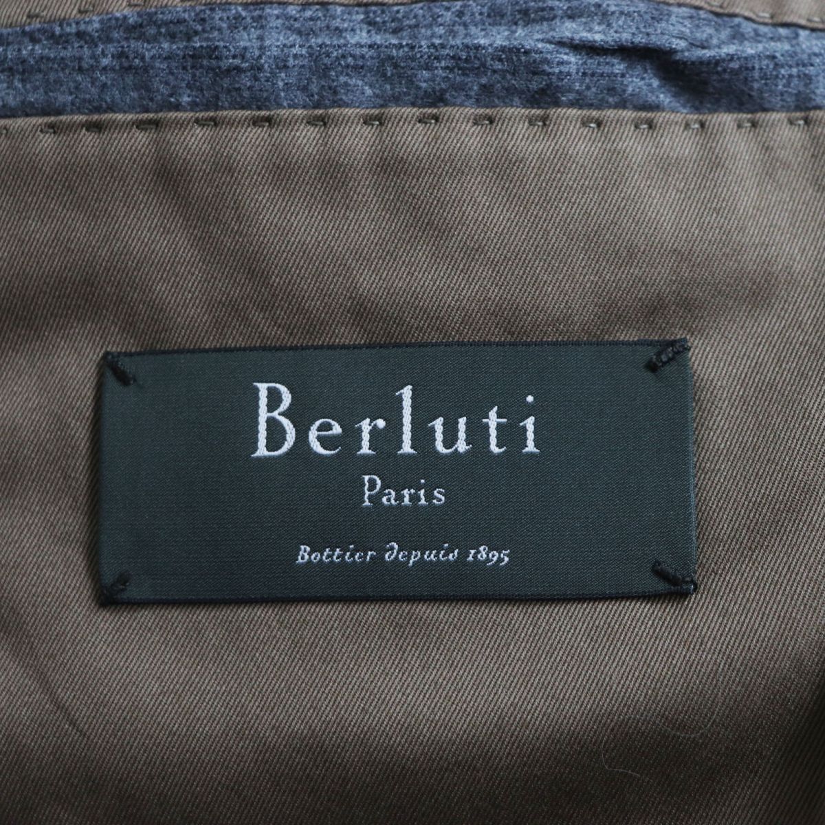未使用品○Berluti ベルルッティ BRERA カシミヤ混 ストライプ柄 本 
