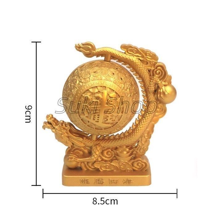 開運！金龍 Amazon.co.jp: 大開運 風水黄金龍 20mm玉水晶 (伝統工芸品 高岡