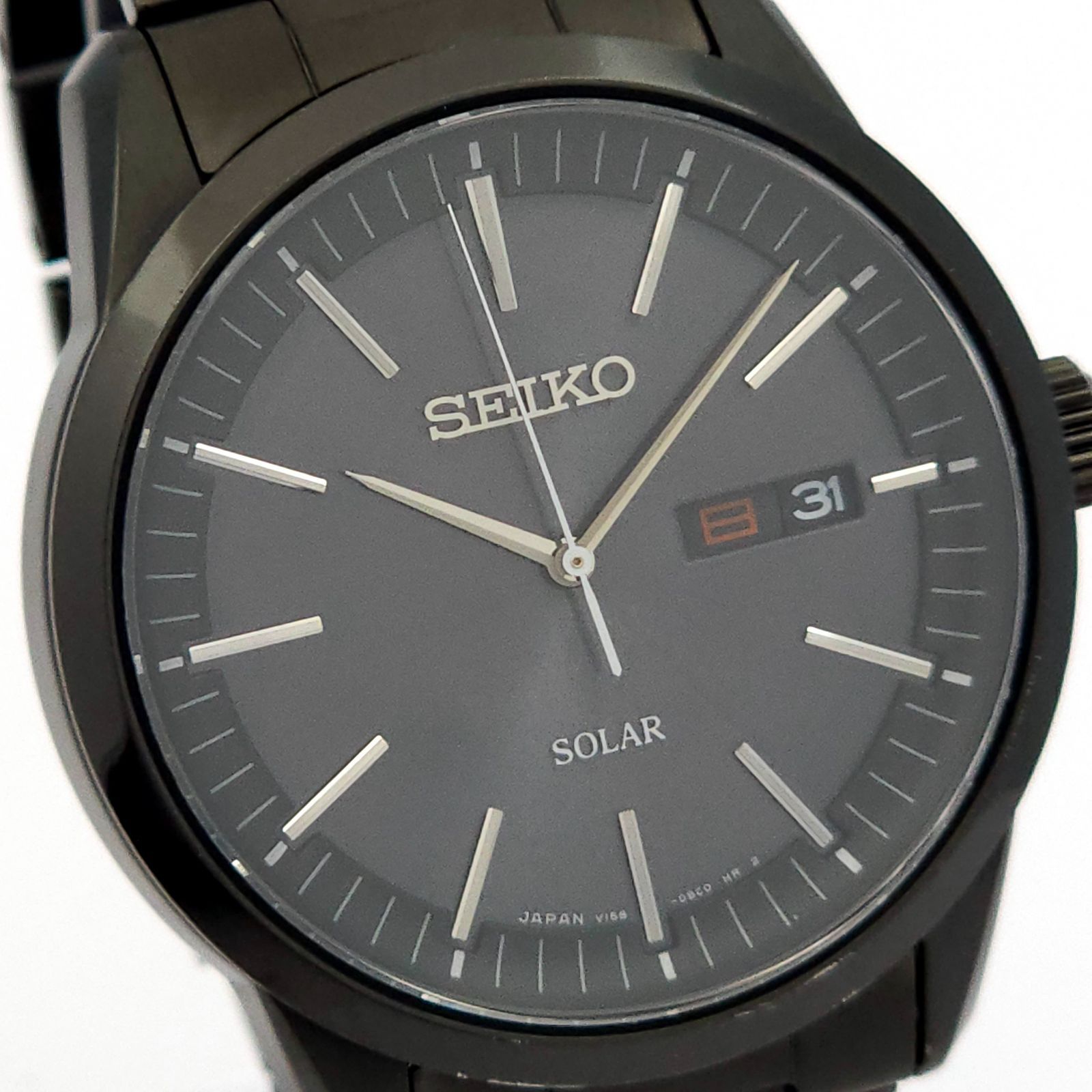 ☆美品 SEIKO セイコー V158-0AM0 ソーラーQZ 動作品 黒 - メルカリ