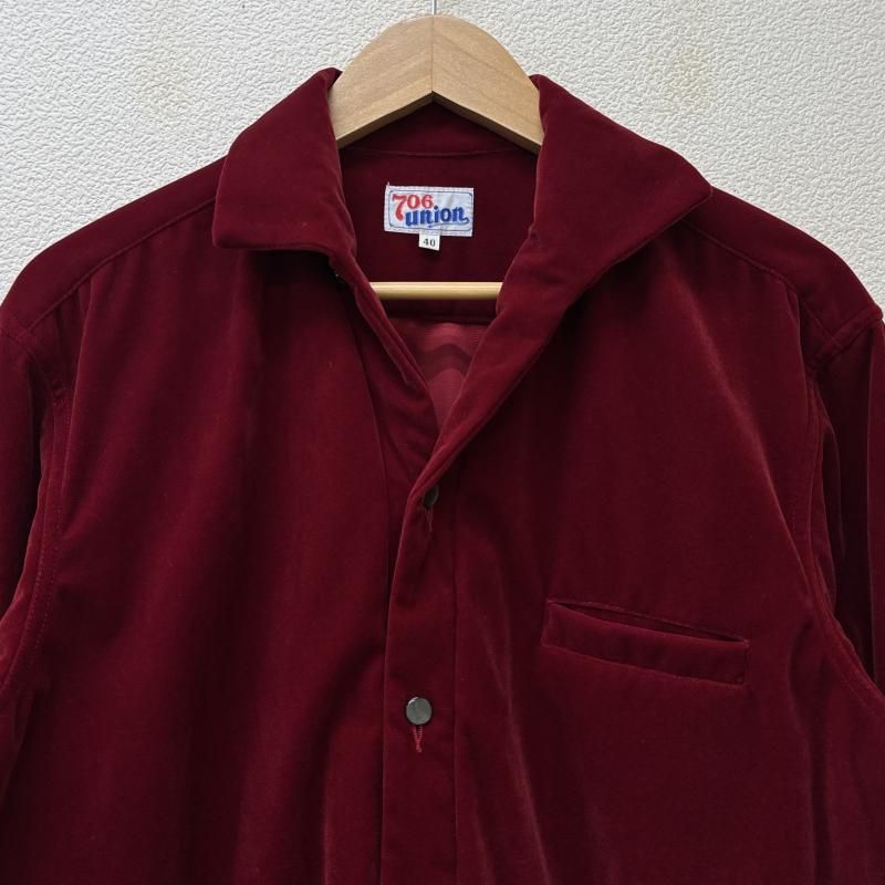 USED 古着 シャツ、ブラウス 長袖 706union 日本製 ベルベット