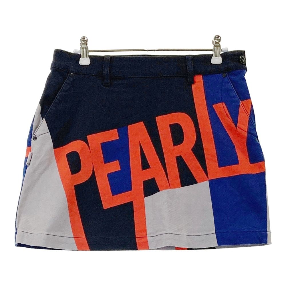 サイズ 1 PEARLY GATES パーリーゲイツ ストレッチスカート ビッグロゴ ネイビー系 240101521068 ゴルフウェア レディース ストスト