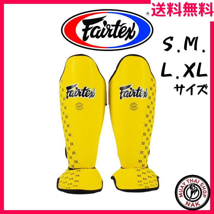 【新品】Fairtex レガース シンガード SP5 イエロー（S.M.L.XL）