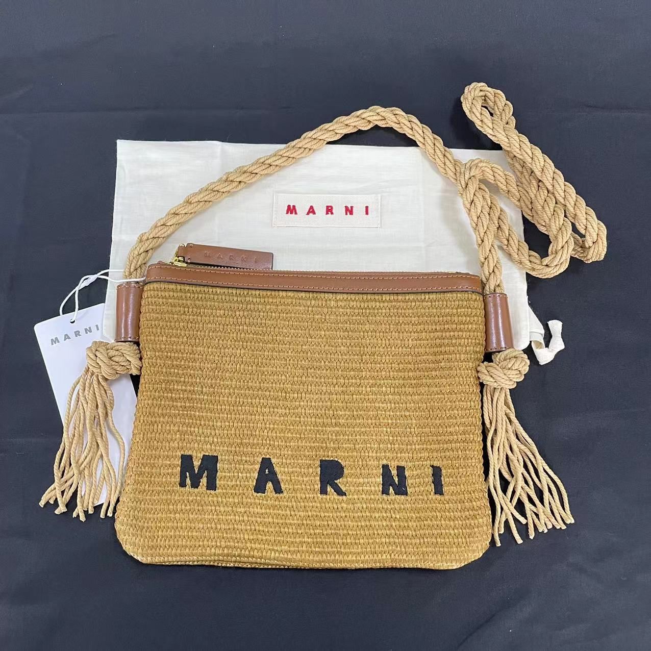 MARNI マルニ ショルダーバッグ コットン×ナイロン ロゴ 刺繍 鞄 楽天市場】MARNI マルニ かごバッグ MARCEL マルセル PHMO0011U1