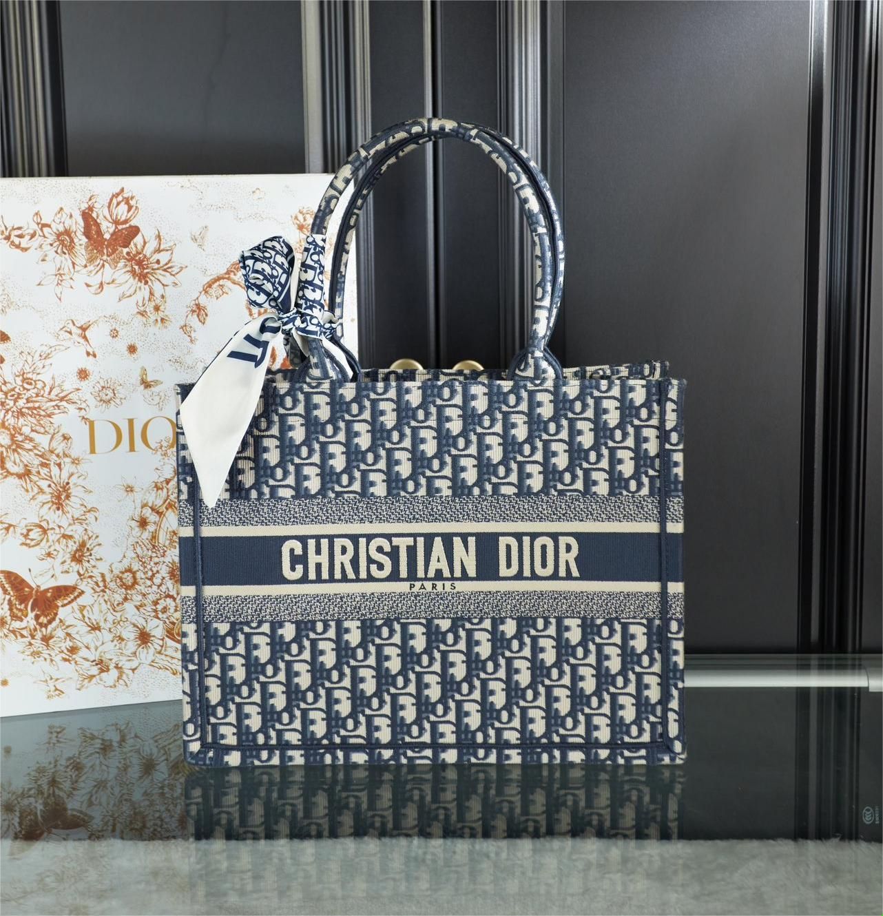 極美品☆Christian Dior ディオール ブックトート トートバッグ