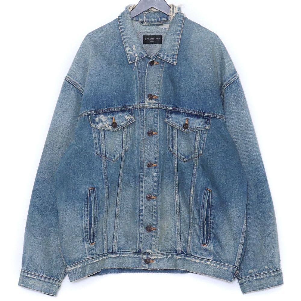 BALENCIAGA PATCHED DESTROYED JACKET IN ACID BLUE サイズ1 - メルカリ