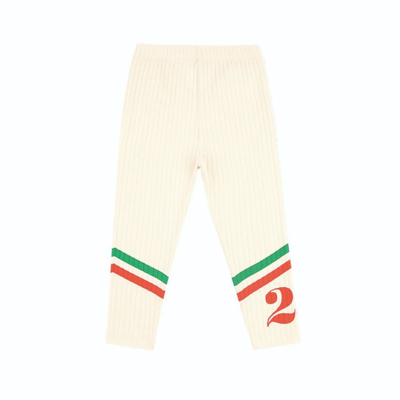お買い得，限定SALE 【BEBE DE PINO】ベベドピノ　ナンバー23ストライプリブレギンス 長ズボン・ロングパンツ