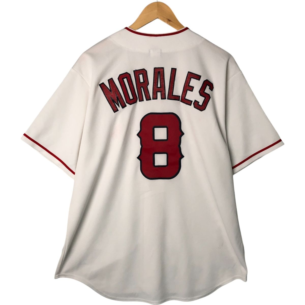 MLB ロサンゼルス・エンゼルス majestic ベースボールシャツ 海外古着 古着 majestic MLB LOS ANGELES ANGELS ロサンゼルスエンゼルス