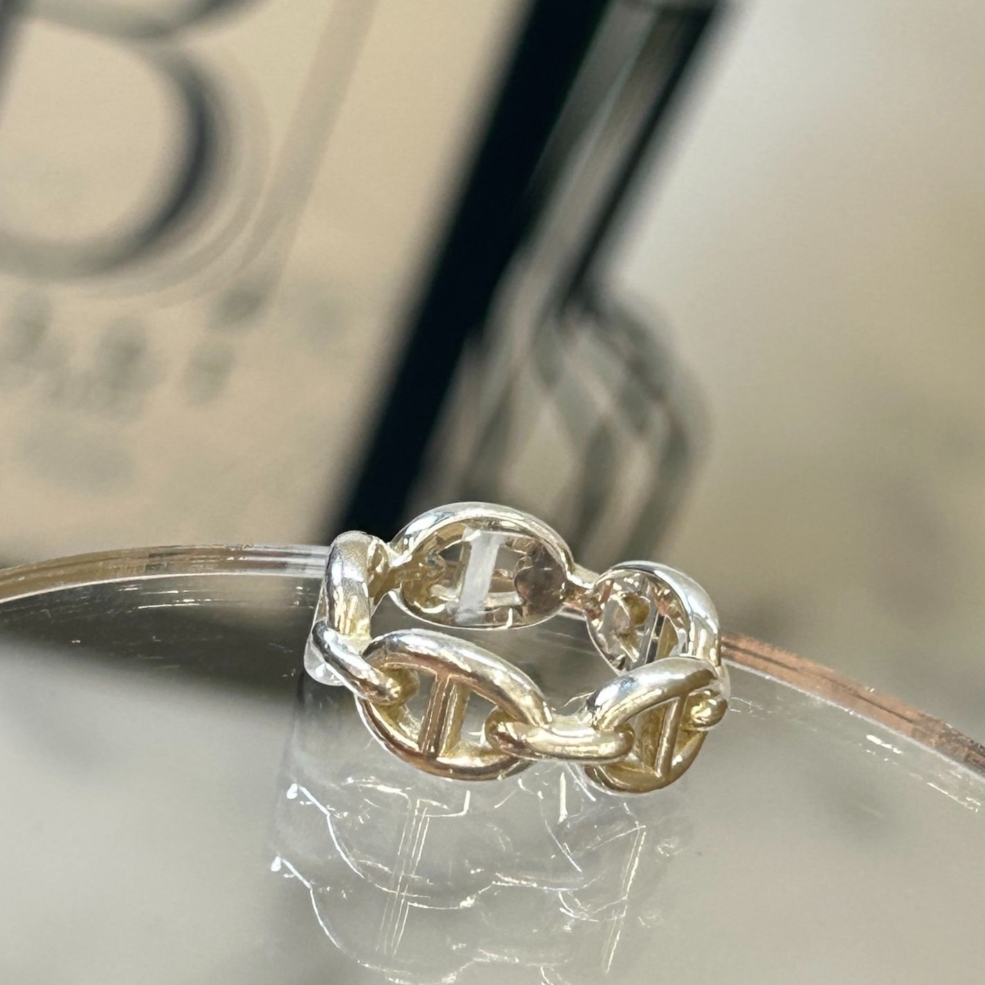 鑑定済み 】エルメス シェーヌダンクル アンシェネ PM #54 シルバー925