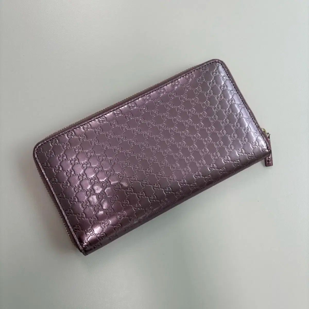 正規品 GUCCI(グッチ) マイクロシマ 長財布 紫 - メルカリ