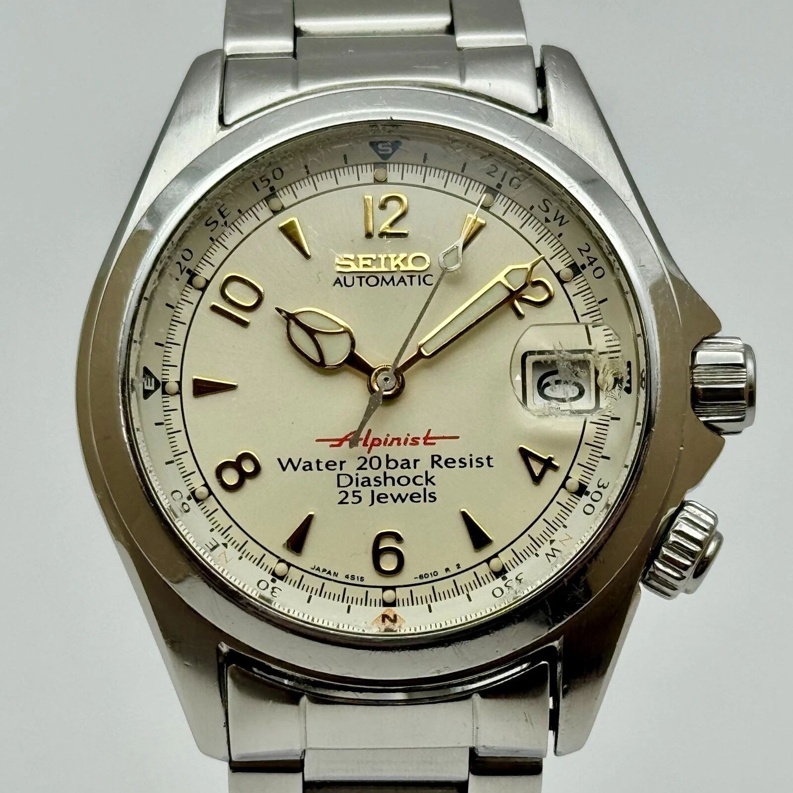 セイコー SEIKO 4S15-6000 SCVF007 アルピニスト デイト 自動巻き