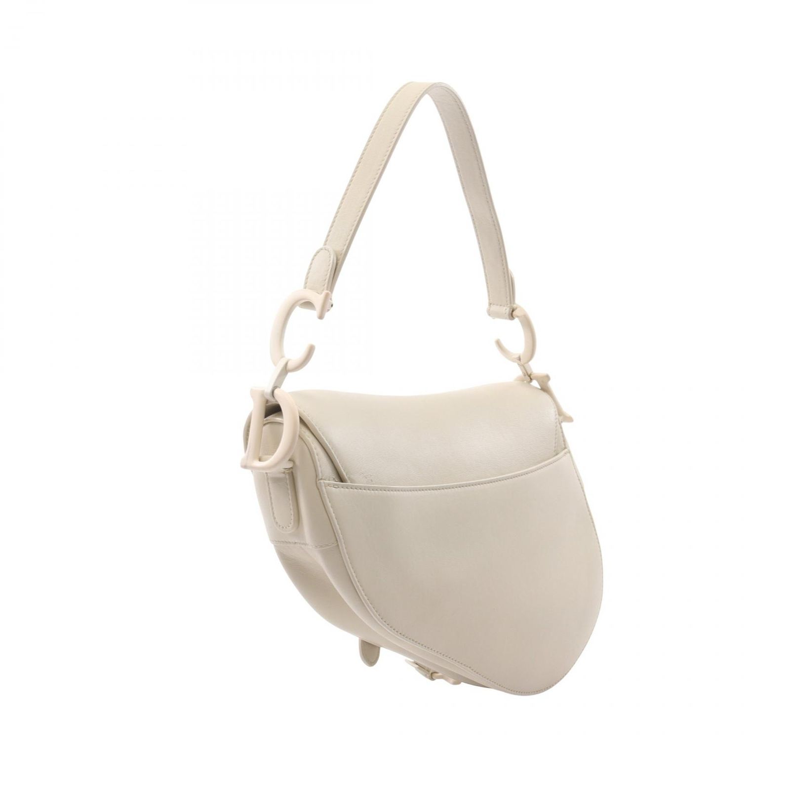 ディオール Dior ハンドバッグ SADDLE サドル オフホワイト レザー