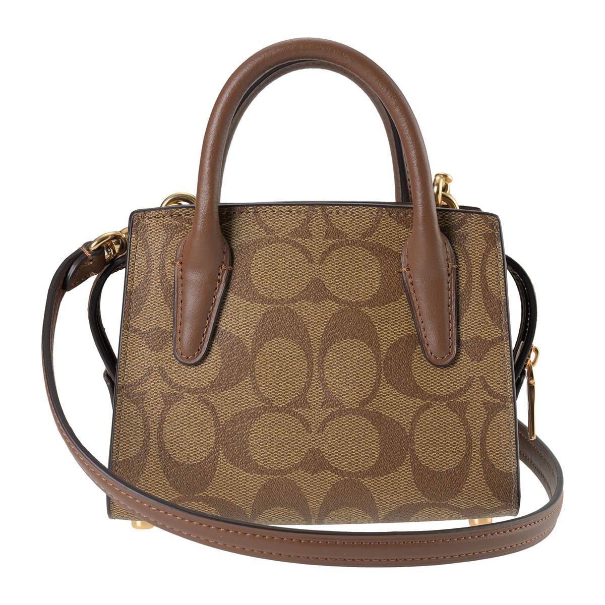 新品 コーチ COACH ショルダーバッグ ミニ キャリーオール カーキ
