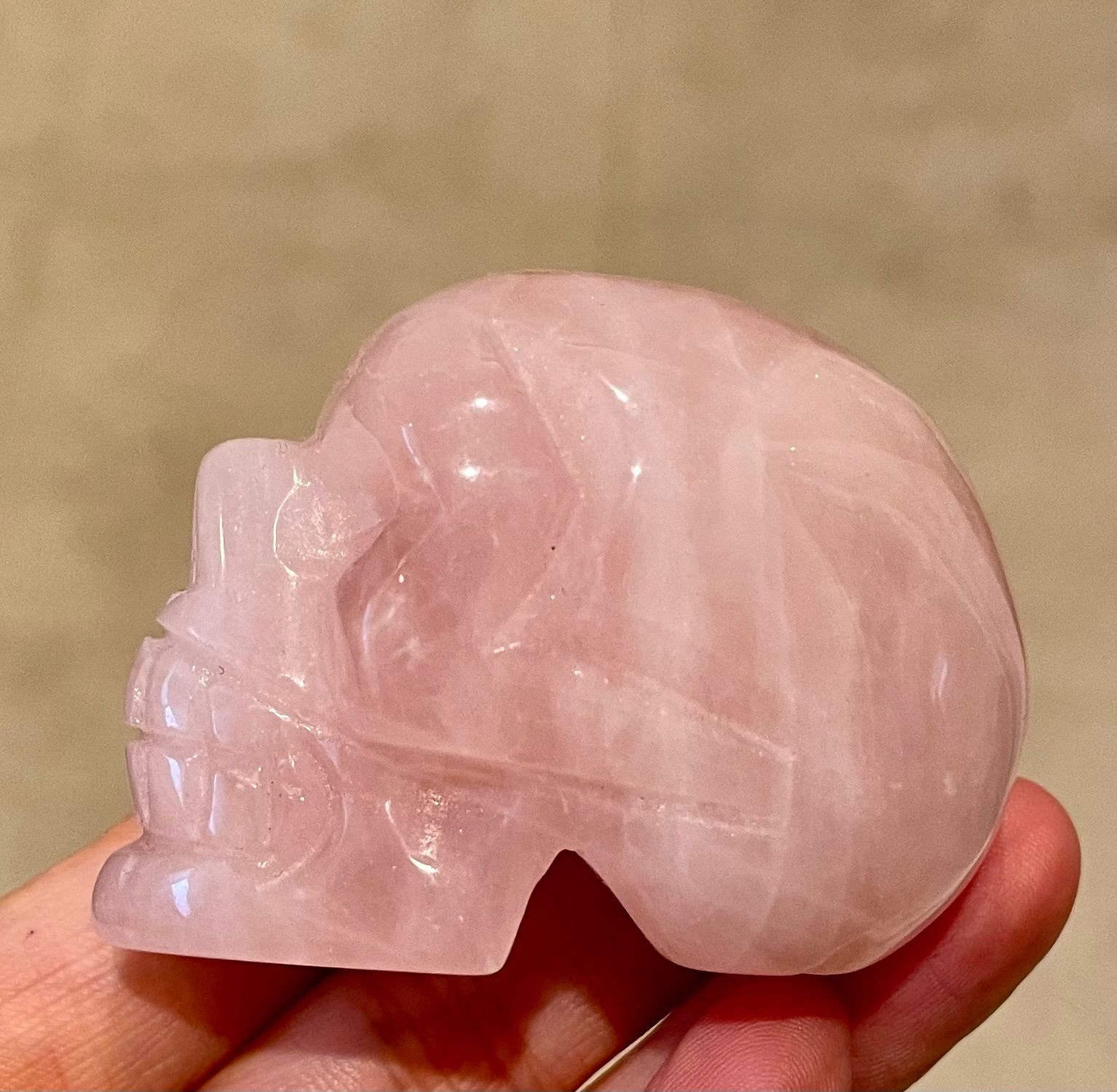 ローズクォーツ ピンククォーツ スカル 髑髏 骸骨 恋愛運