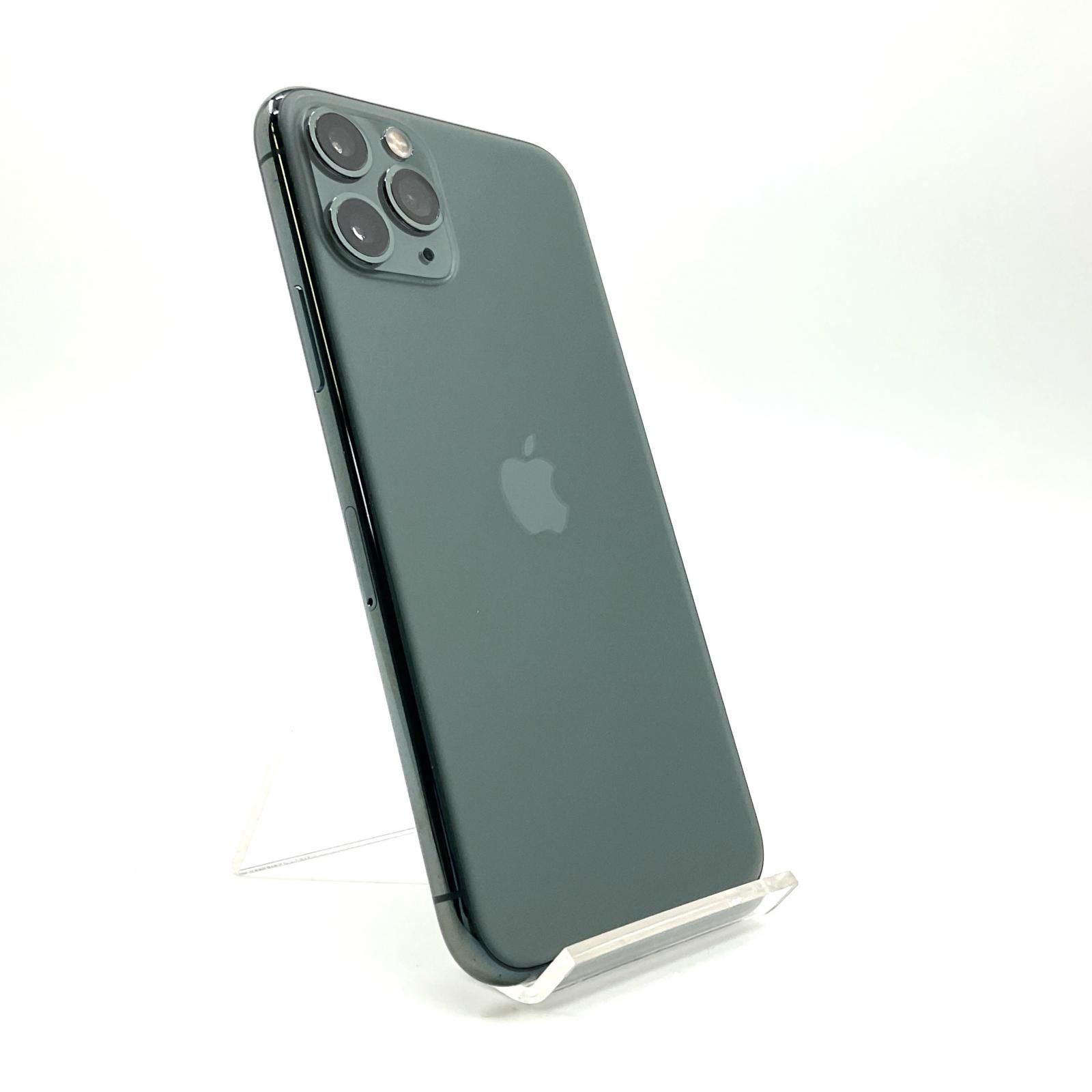 【全額返金保証】【最速発送】Apple iPhone 11 Pro 64GB ミッドナイトグリーン au 白ロム 93% 動作確認済