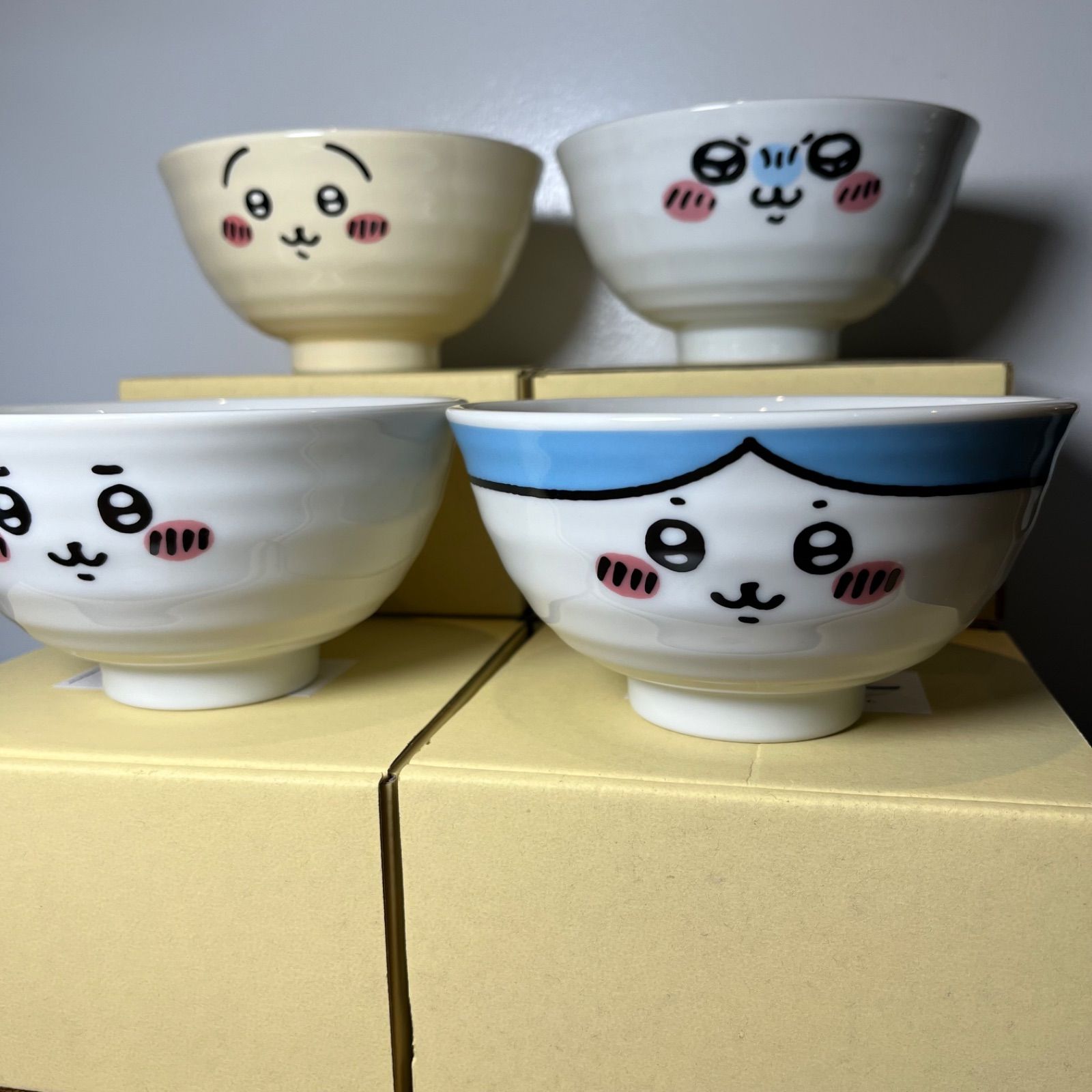ちいかわ お茶碗（ちいかわ ハチワレ うさぎ モモンガ） 4点セット