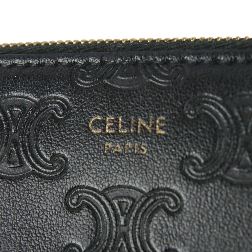 セリーヌ CELINE カードケース ブラック 黒 レザー レディース 美品