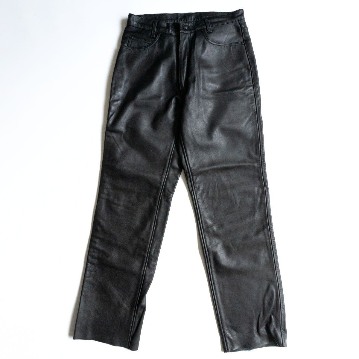 JieDa // FAKE LEATHER 2TUCK TAPERED PANTS – SHELTER