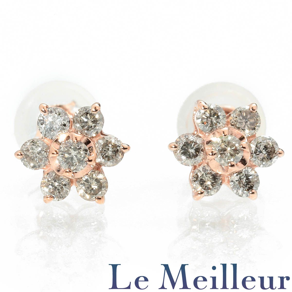 K10PG マルチストーン フラワー ピンクゴールド ピアス K10PG マルチストーン フラワー ピンクゴールド ピアス - メルカリ