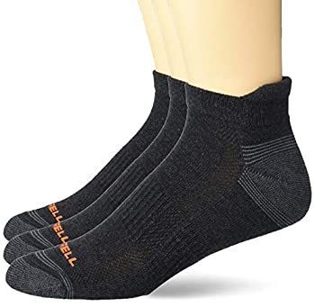 メンズ Merrell Repreve クッション付きハイカー ローカット タブソックス 3足組 US サイズ L|XL Men s Shoe Size 12-15 ブラック